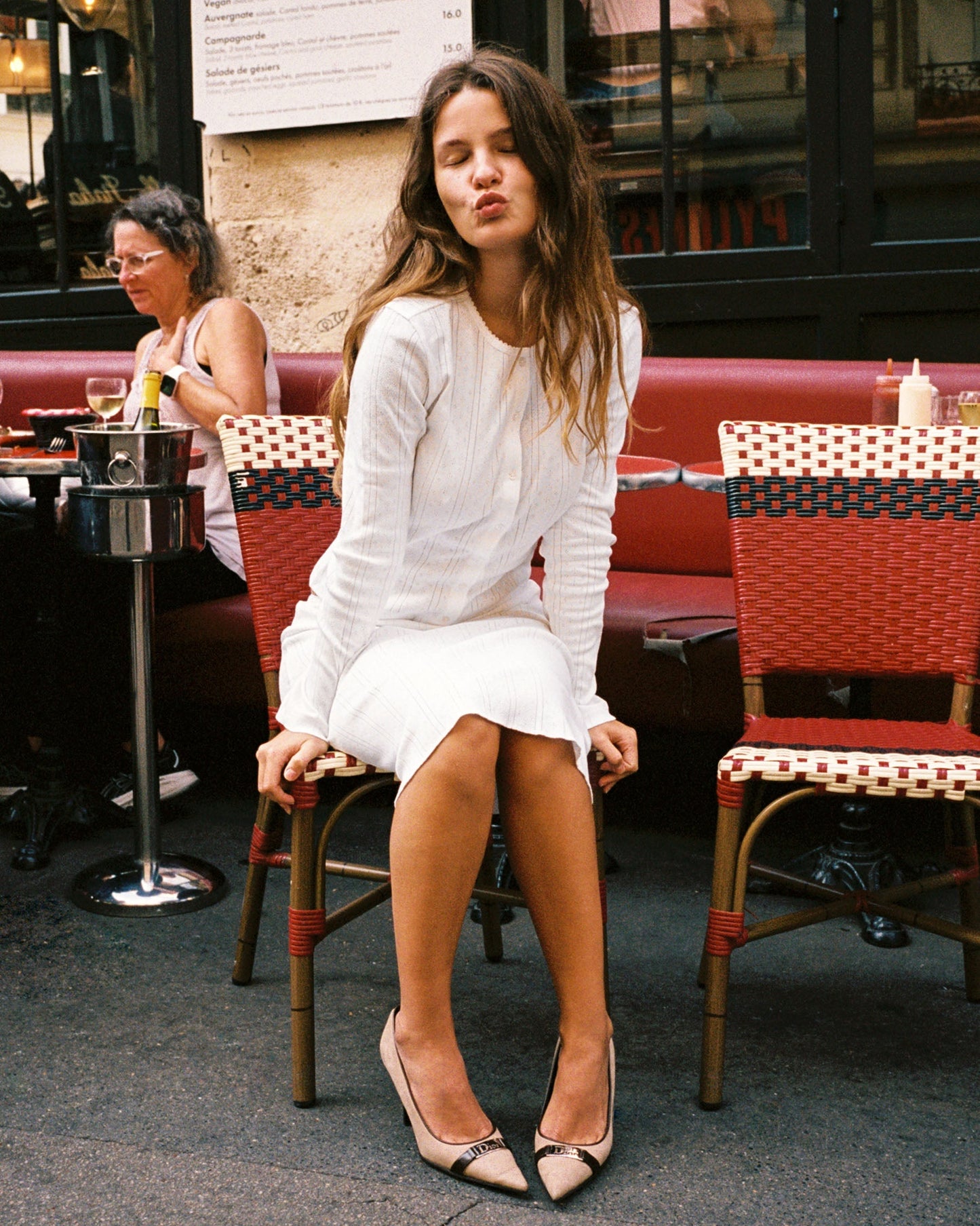 Cou Cou Intimates: The Midi Slip Skirt - White