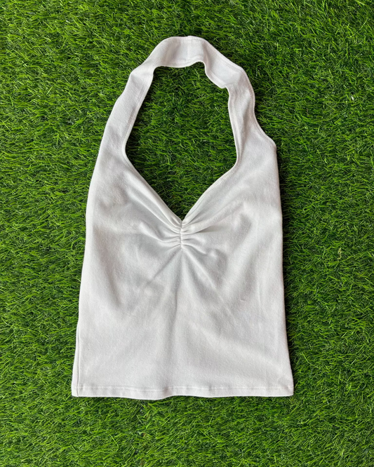 Gil Rodriguez: Corazon Halter Top - White