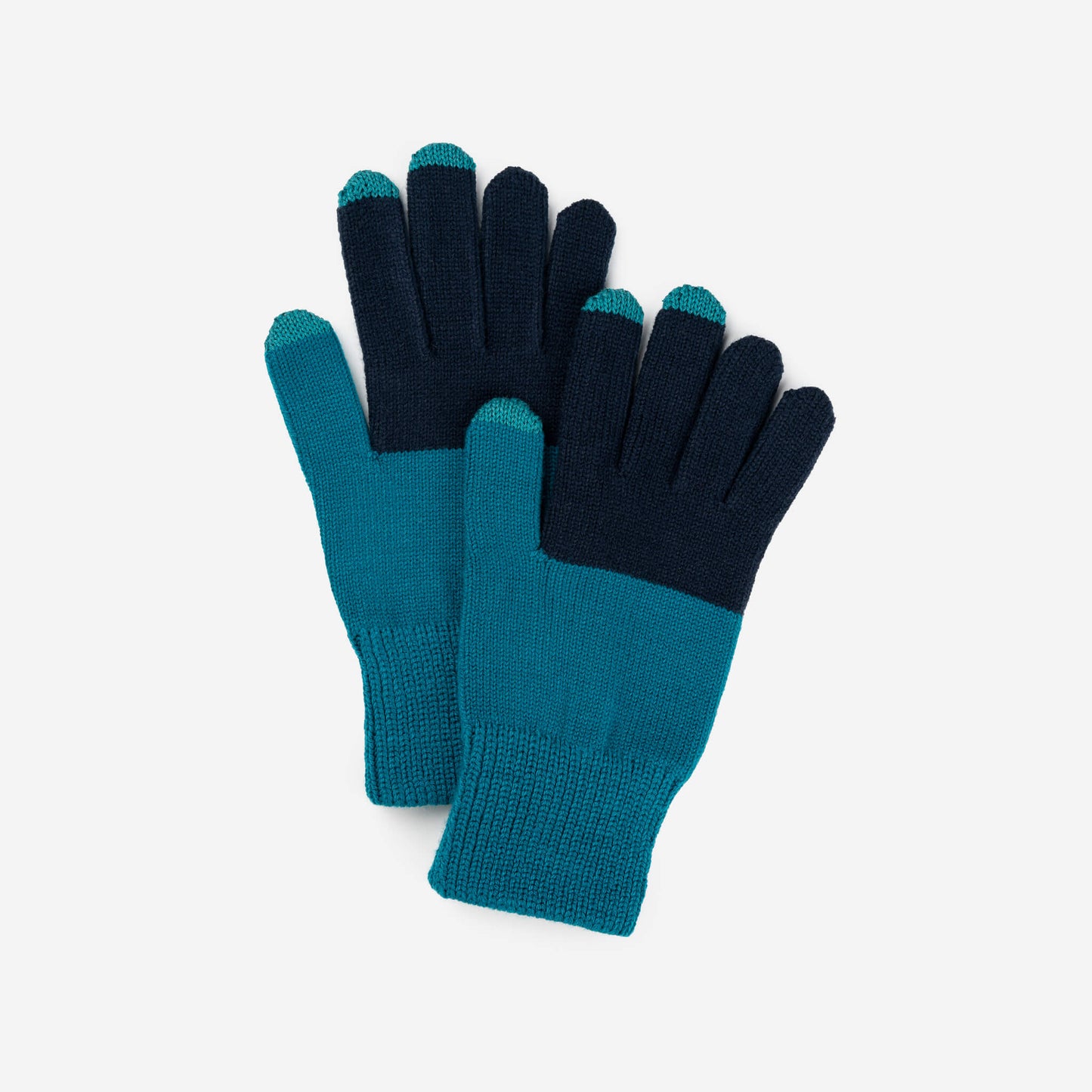 Verloop: Colorblock Touchscreen Gloves - Navy Teal