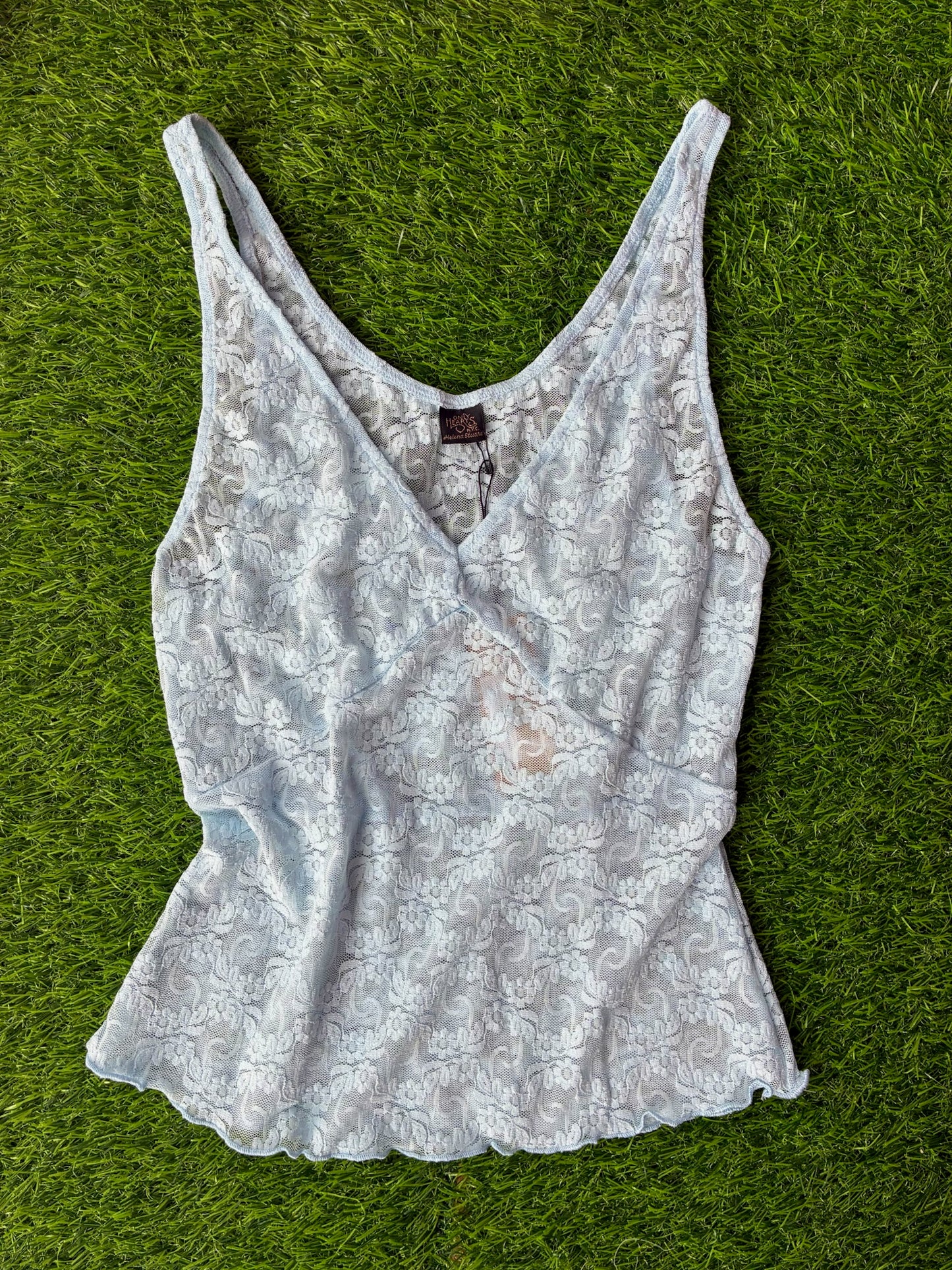 Only Hearts: Stretch Lace Vintage Tank - Cascade