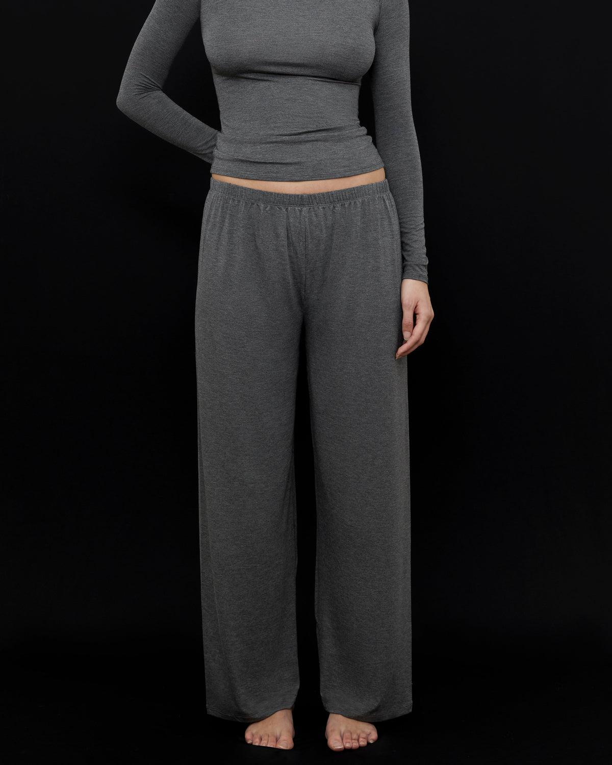 Kye Intimates: Recline Bamboo Pant - Charcoal