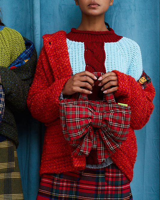 Dr. Bloom: Bow Bag - Red Plaid