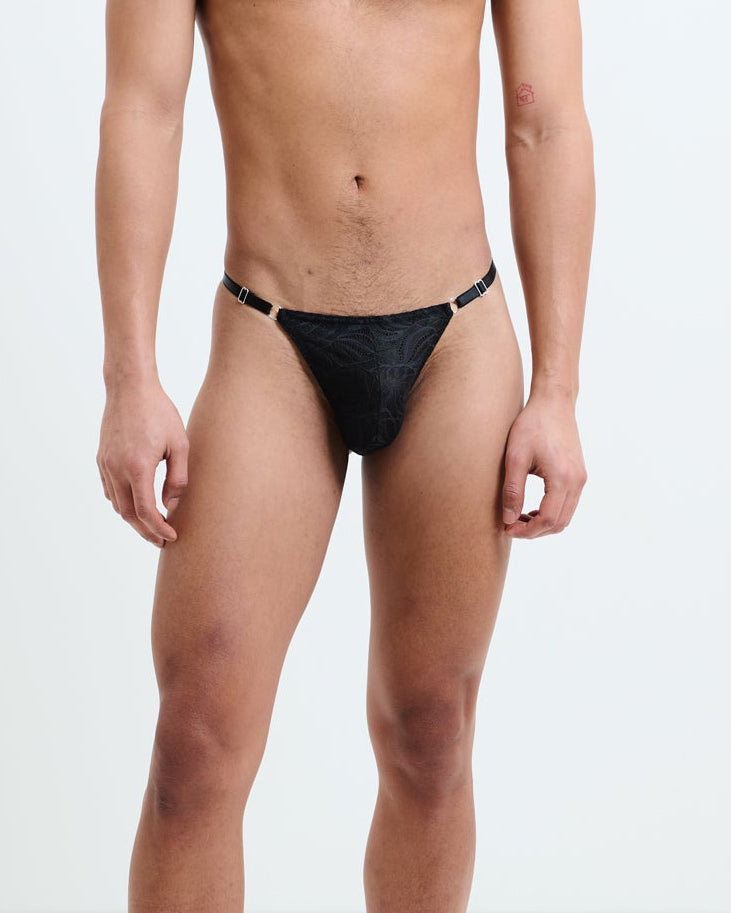 Full Of Desire: Louis Lace String - Black