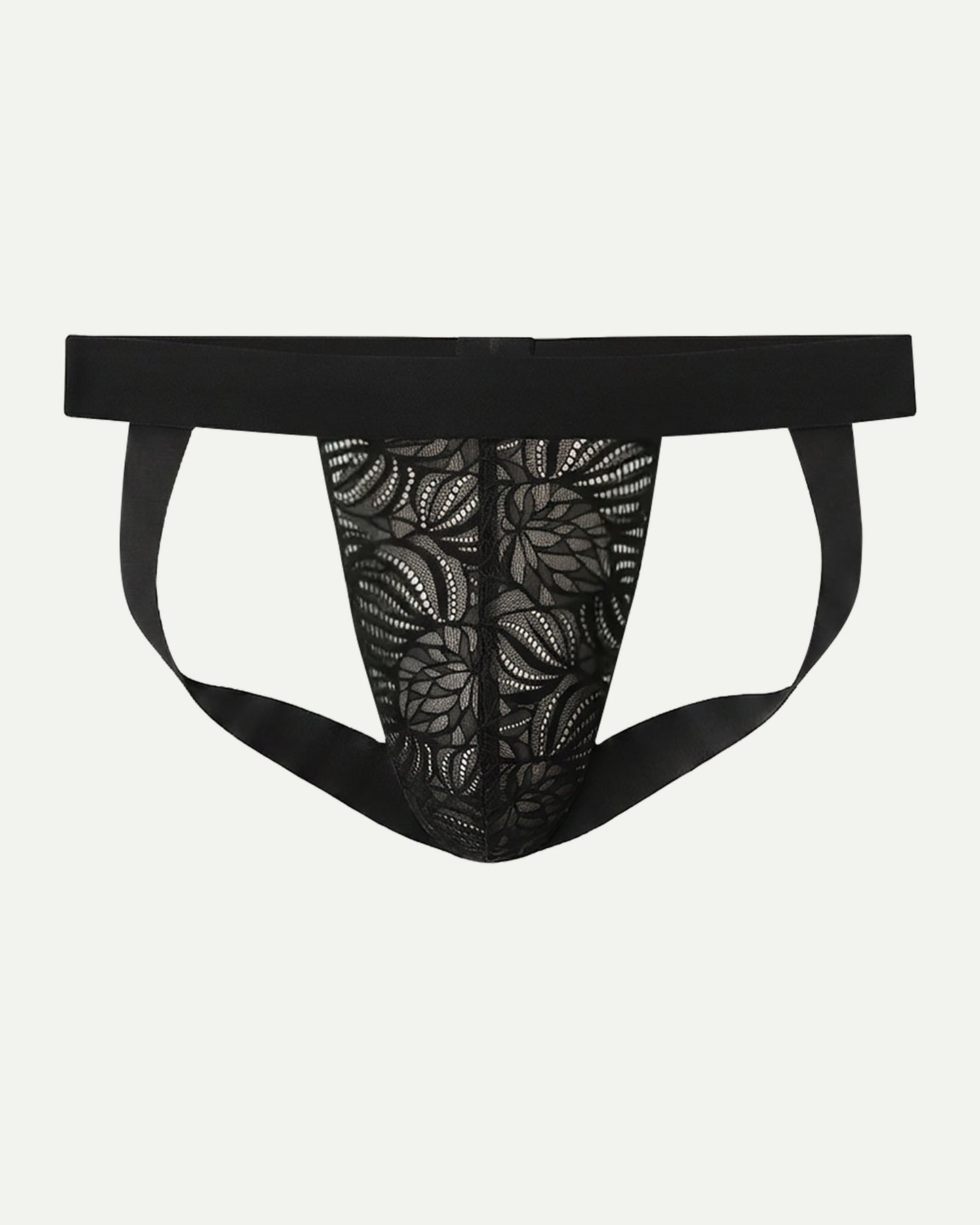 Full Of Desire: Louis Lace Jockstrap - Black