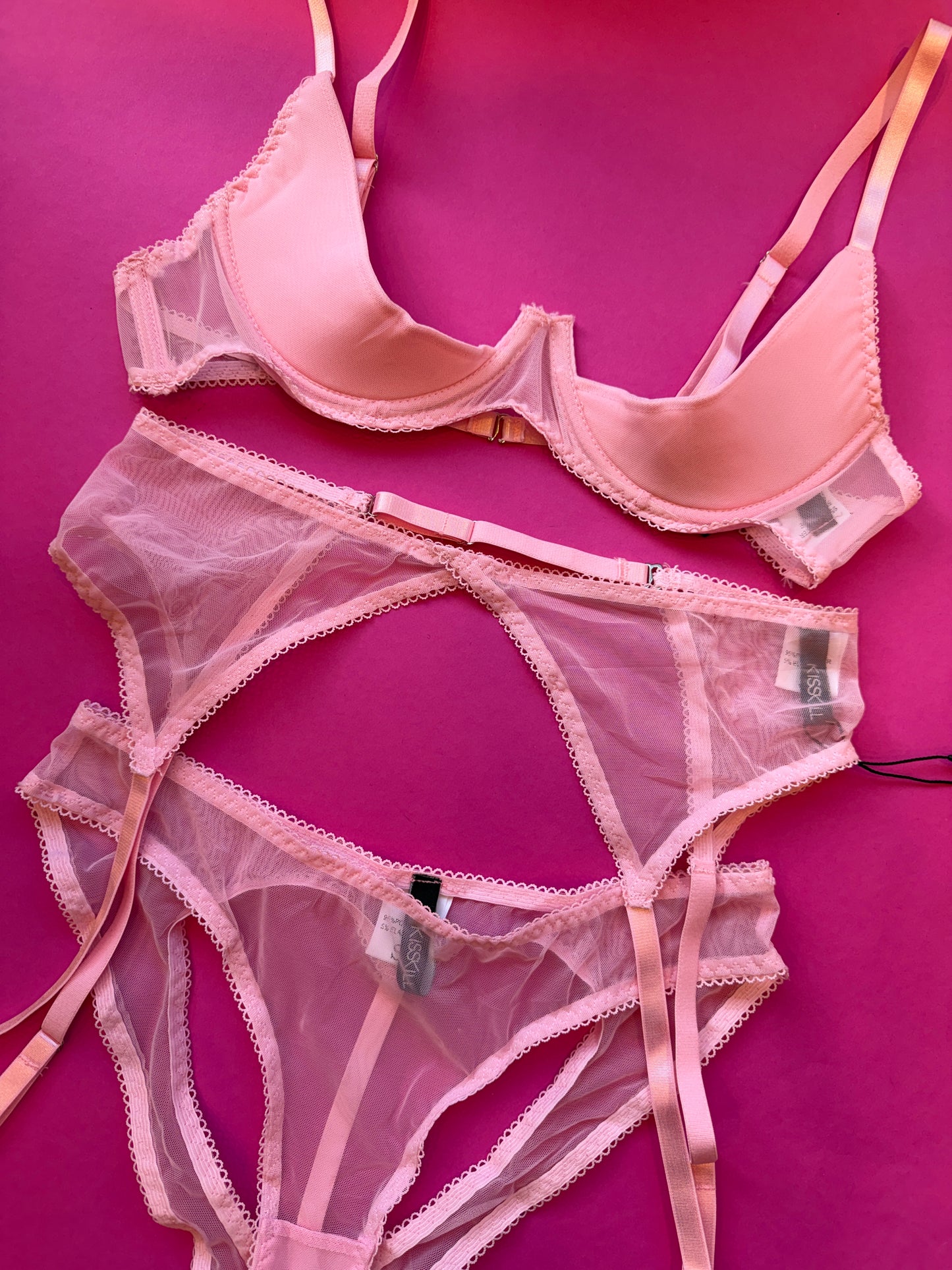 KissKill: Kayla Quarter Cup Bra - Pink