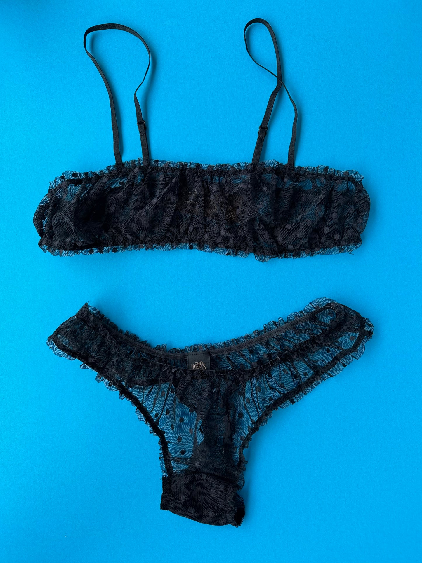Only Hearts: Lola Pearl Thong - Black
