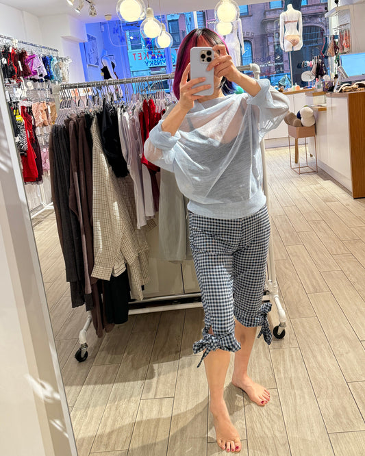 Woodrose Deli: Sicily Crop Pant - Plaid