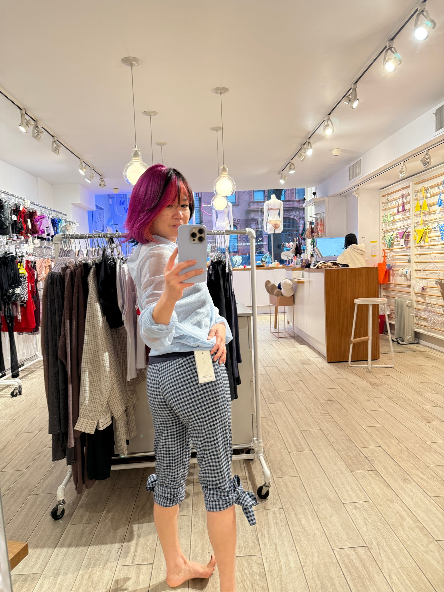 Woodrose Deli: Sicily Crop Pant - Plaid