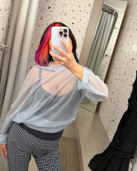 Belle Anna: Reve Knit Sweater - Powder Blue