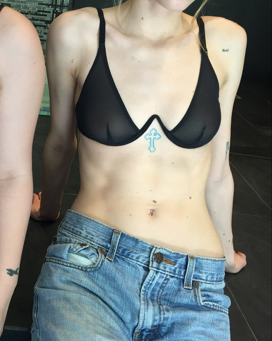 La Fille d'O: Fast Girls Monowire V Bra - Black