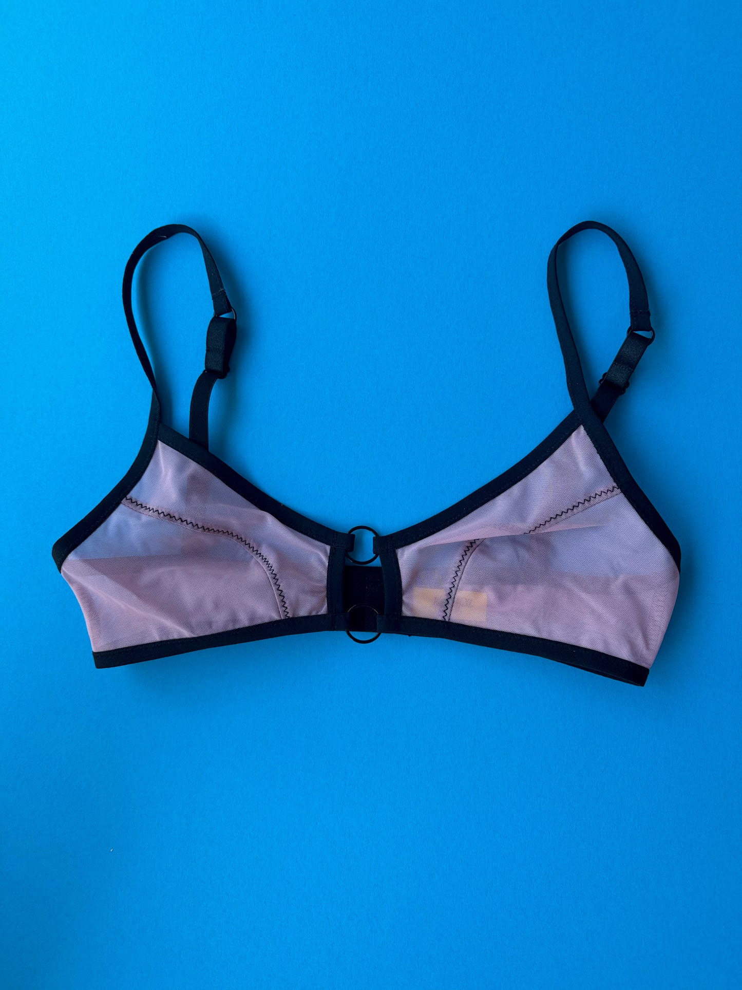 Kayleigh Peddie: Evan Mesh Bra with Rings - Dusty Rose