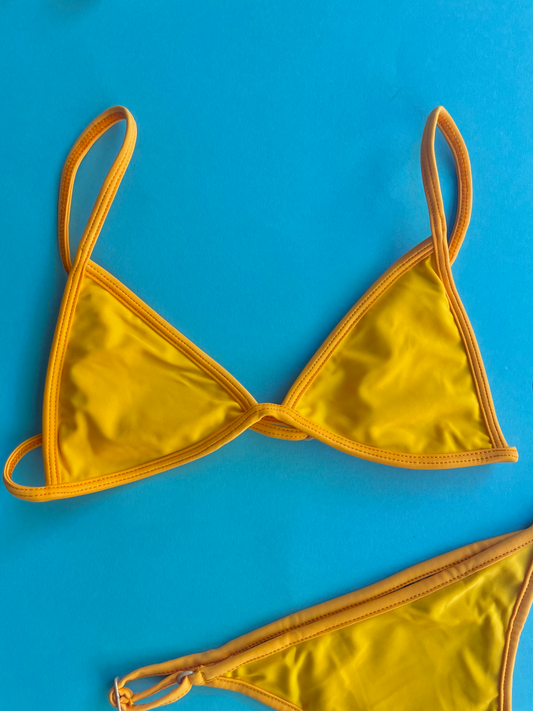 Acacia: Baja Piped Bikini Top - Mango