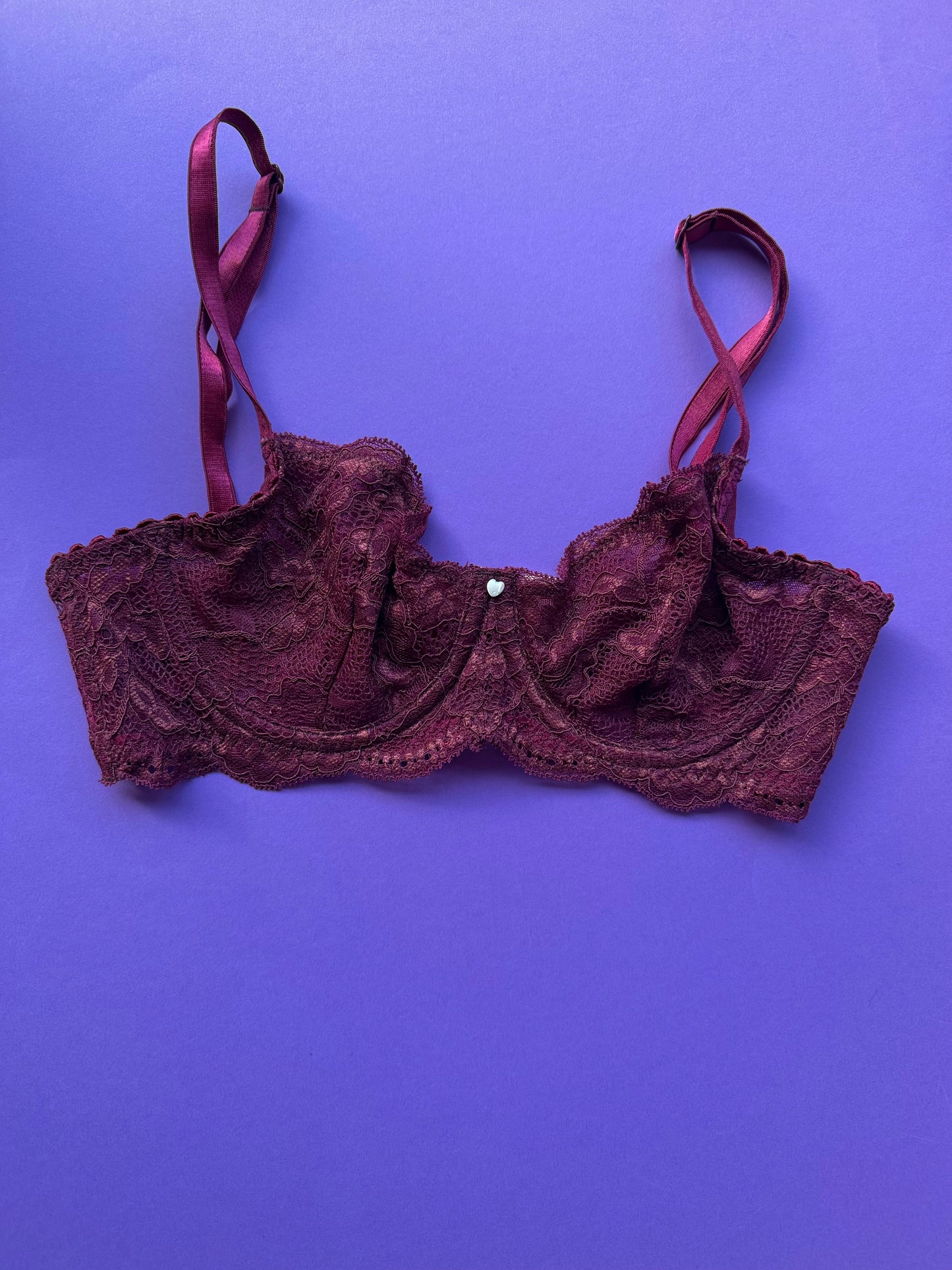 Clo: Fortuna Lace Demi Underwire Bra - Crushed Berry