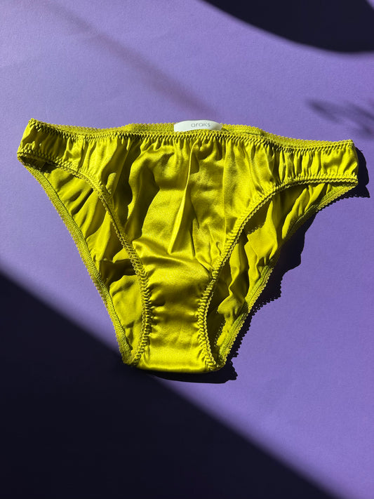Araks: Gwyneth Silk Panty - Chartreuse