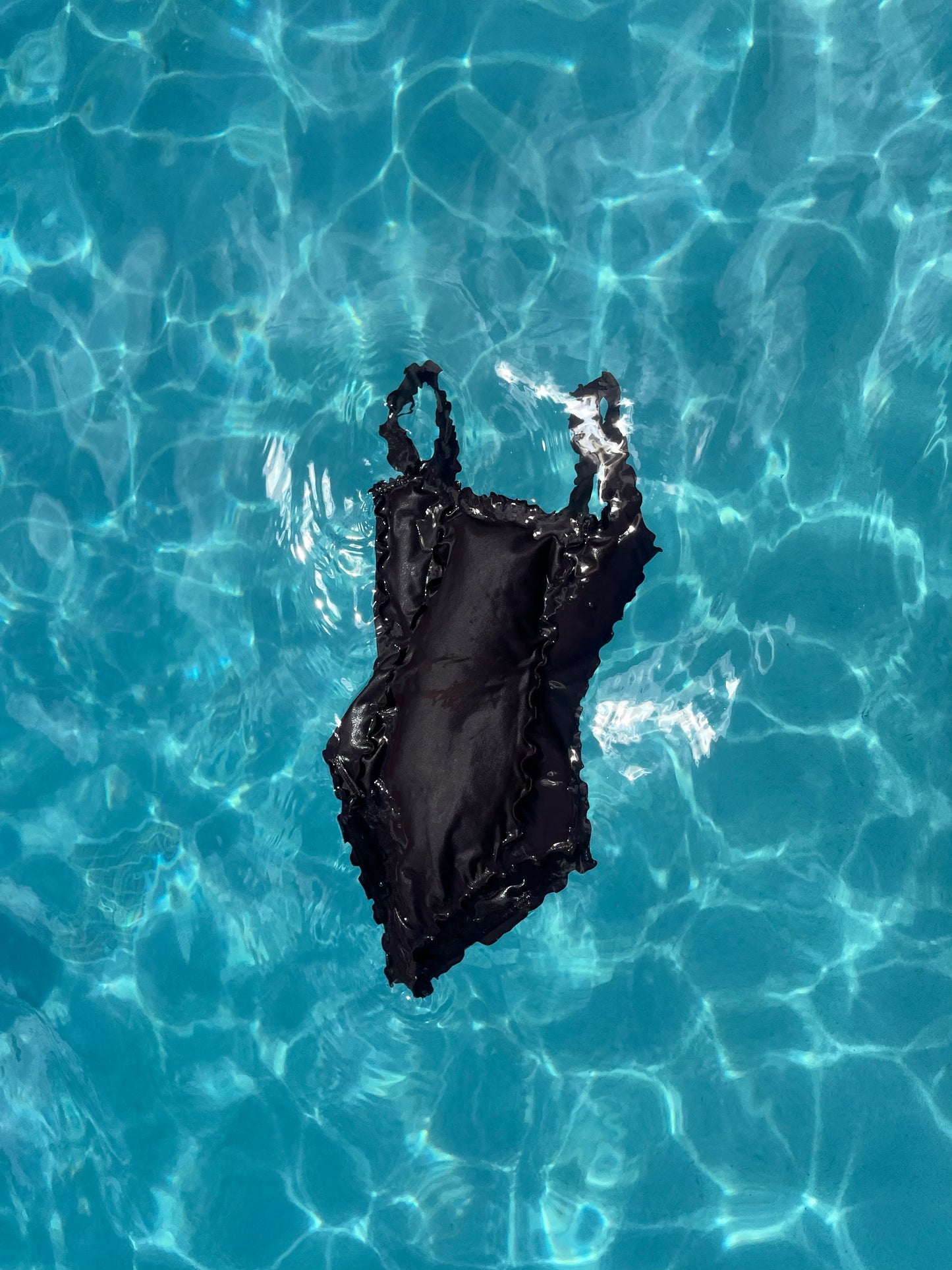 Sherris: Ruffle Corset One Piece - Black