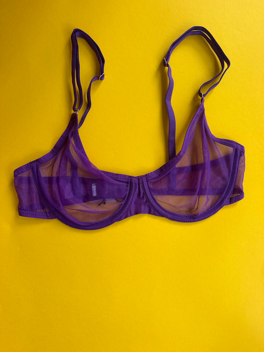 Yasmine Eslami: Jeanne Mesh Underwire Bra - Fuji