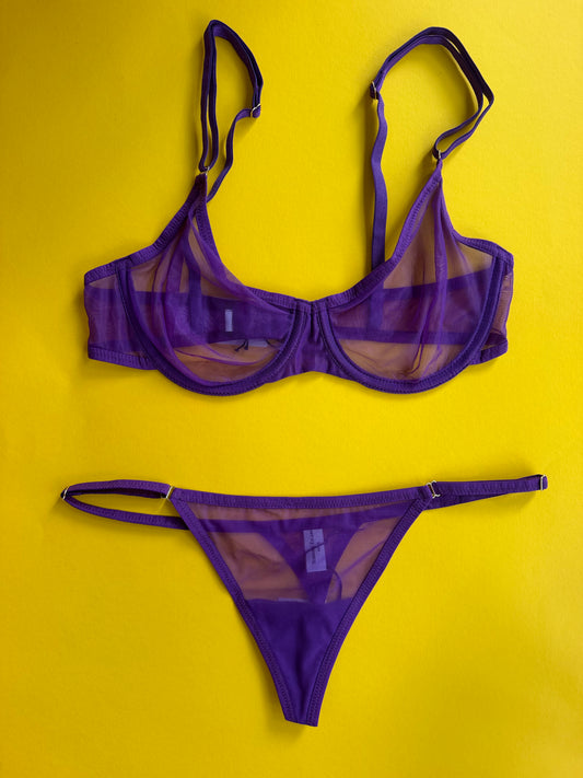 Yasmine Eslami: Jeanne Mesh Mini Thong - Fuji