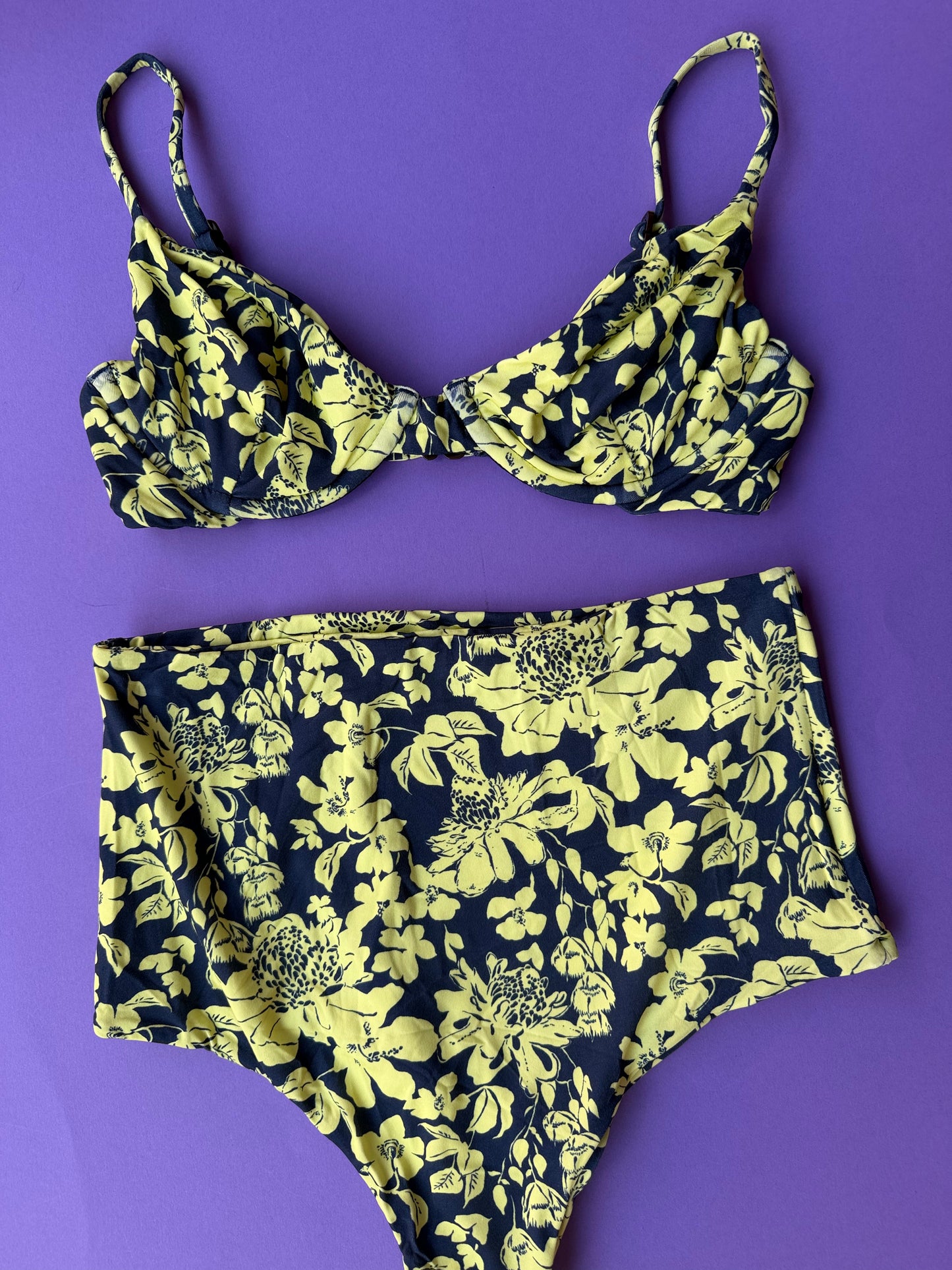 Acacia: Seychelles High-Waisted Bikini Bottom - Kazu Print