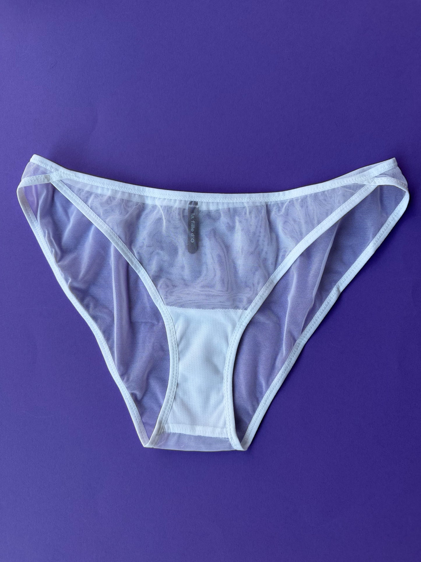 La Fille d'O: Precious Mesh Brief - White