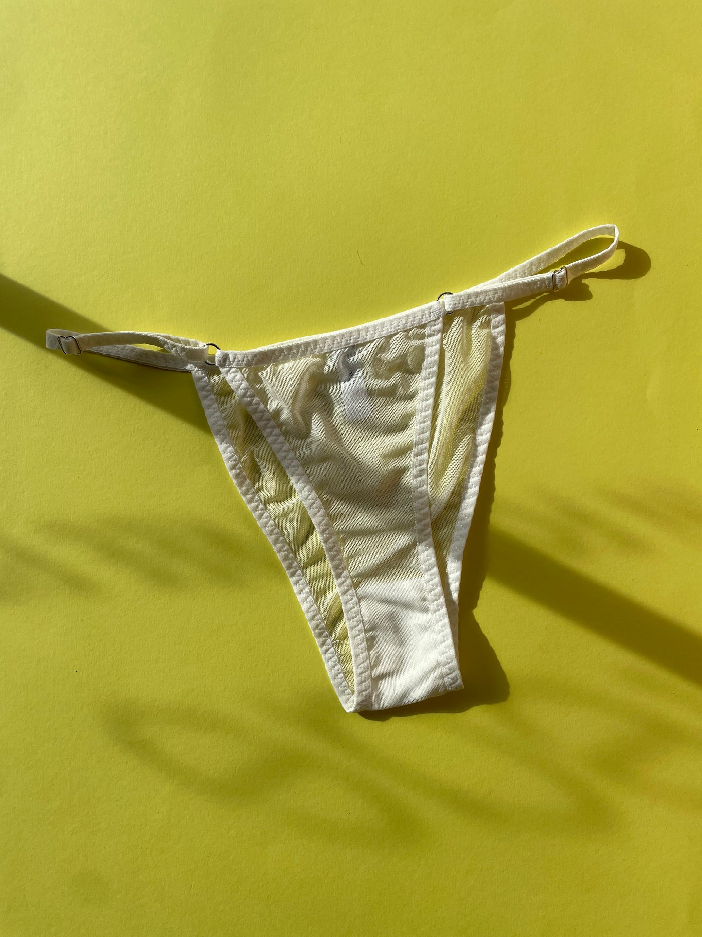 Kye Intimates: Daily Mesh Adjustable String Brief - Bone