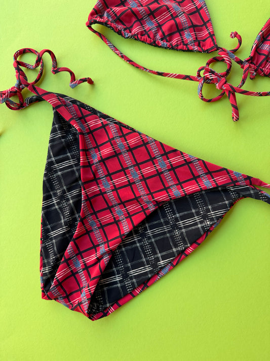 Siyu: Desprez Reversible Tie Side Bikini Bottom - Sinners