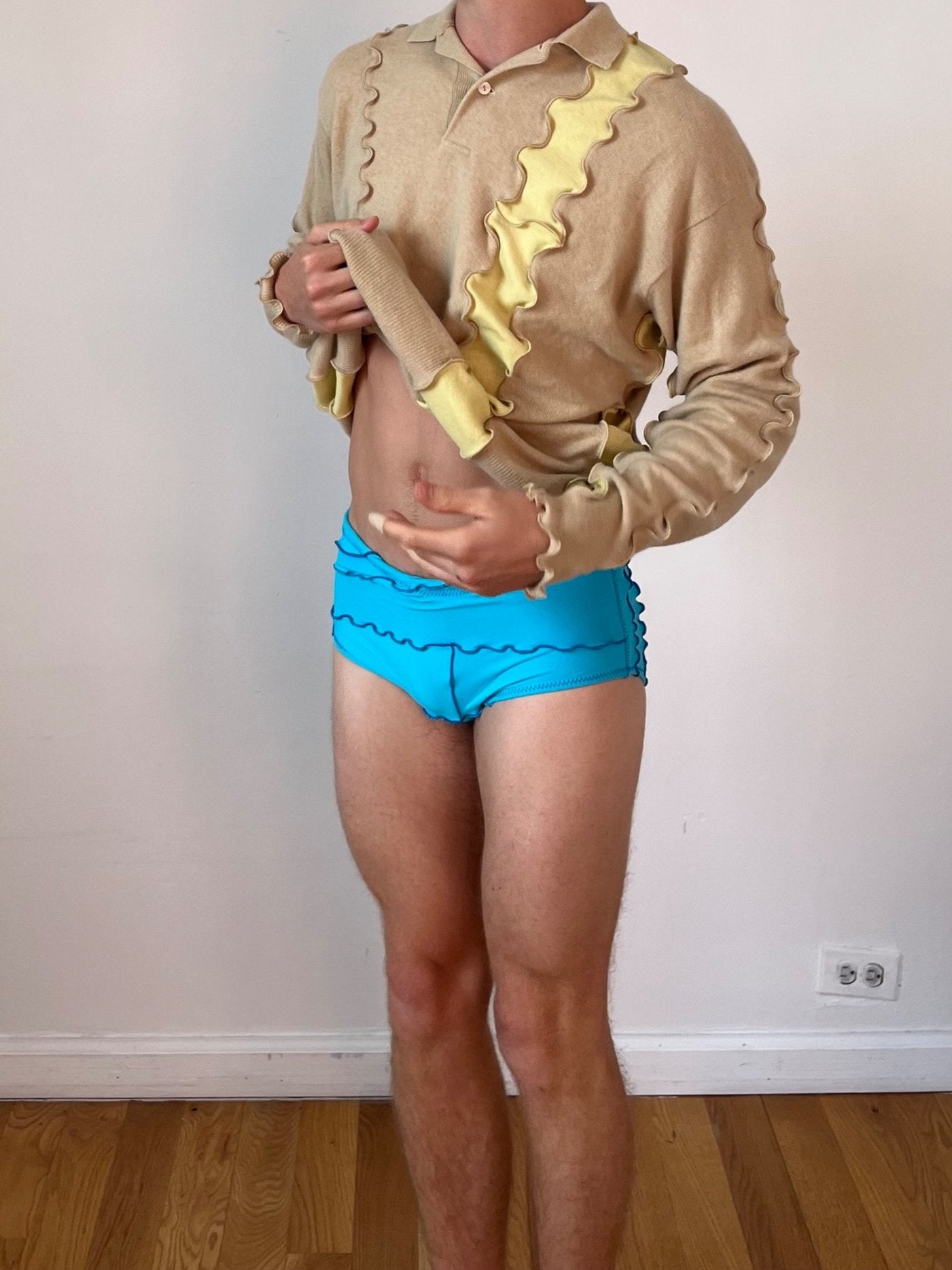 Sherris: Dylan Men's Patch Swim Briefs - Multi