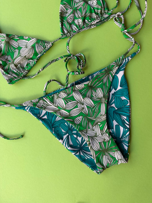 Siyu: Cantus Reversible Tie Side Bikini Bottom - Palm Springs