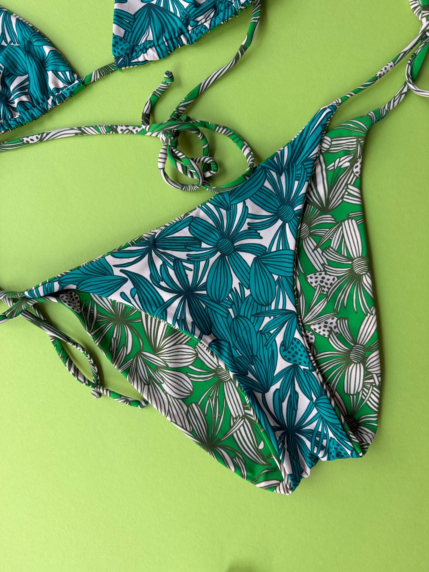 Siyu: Cantus Reversible Tie Side Bikini Bottom - Palm Springs