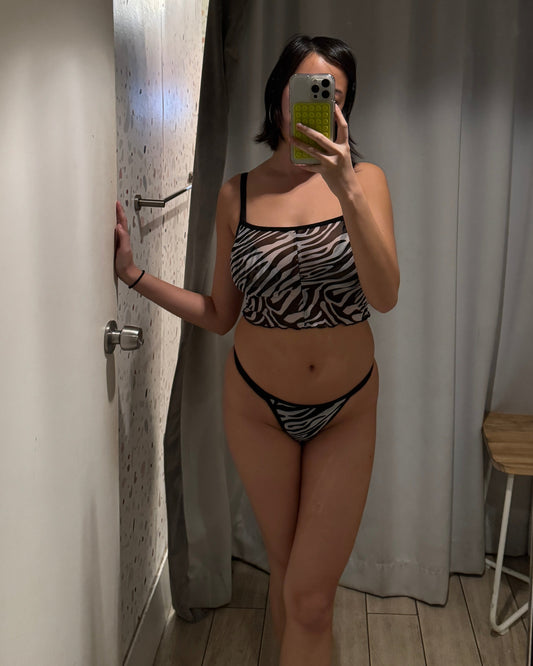 Kayleigh Peddie: Ava Crop Top - Zebra