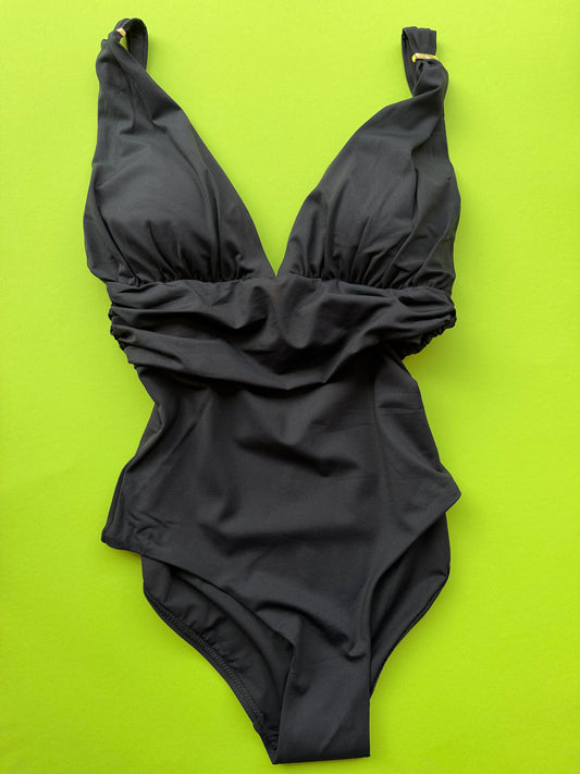 Melissa Odabash: Panarea Plunge One Piece - Black