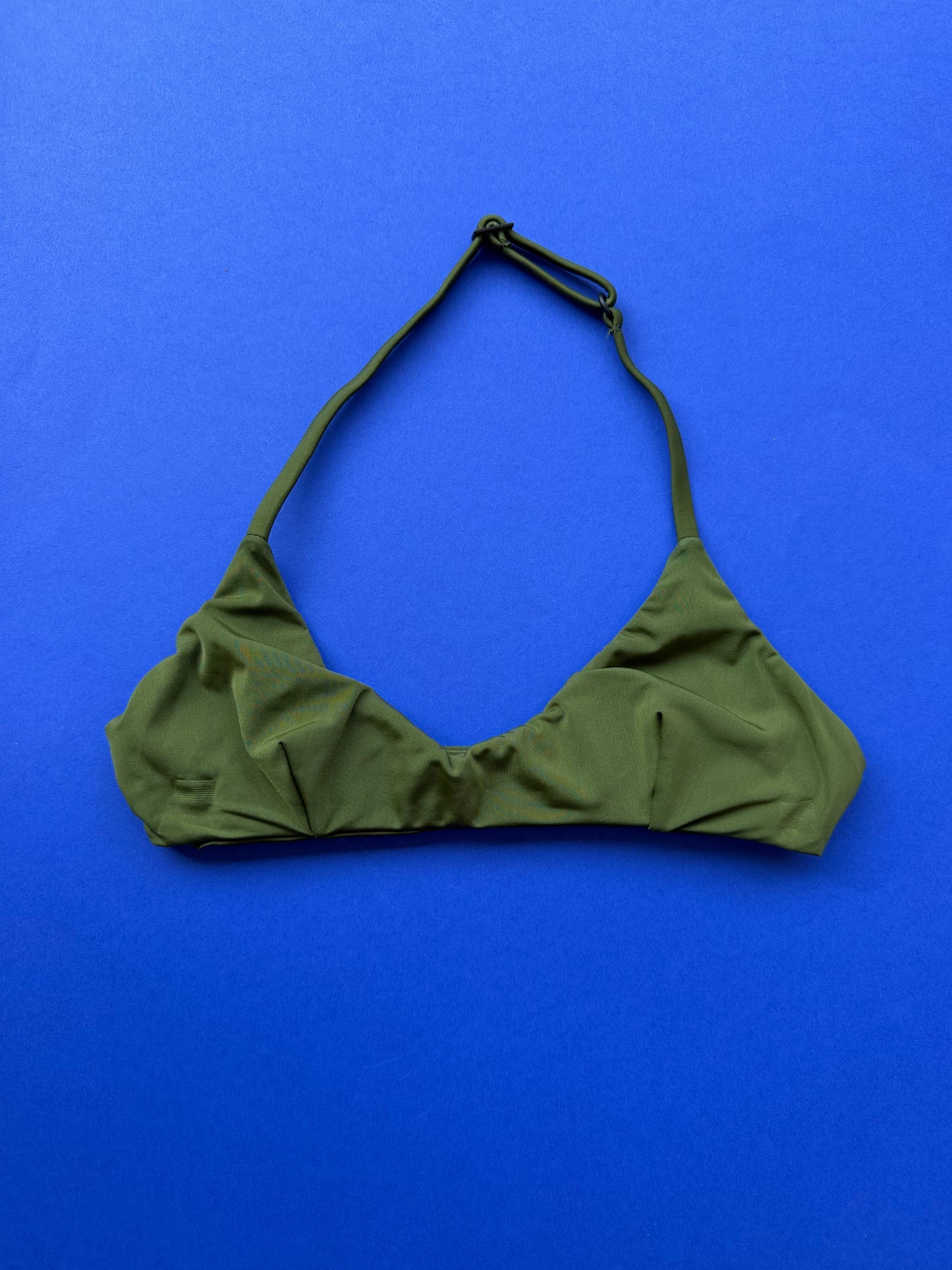 Haight: Duda Halter Bikini Top - Olive Green