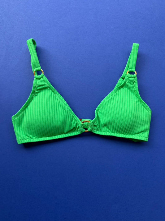 Melissa Odabash: Montenegro Bikini Top - Green Ribbed