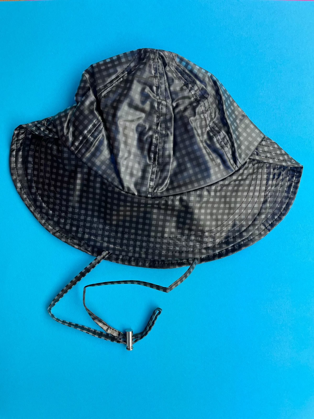 Hansel from Basel: Tulip Bucket Hat - Black Gingham