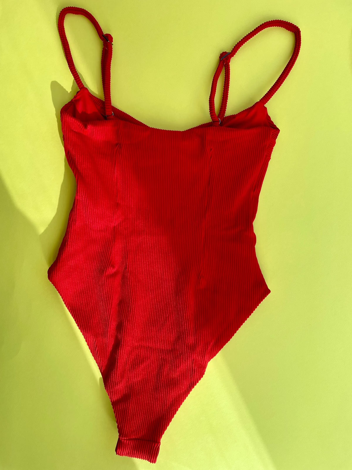 Monica Ribbed One Piece - Red