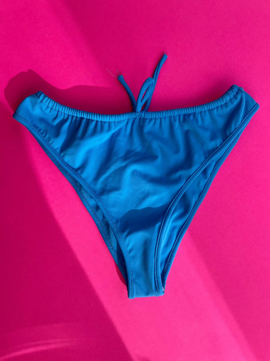 Sherris: Corded Low Rise Bikini Bottom - Electric Blue