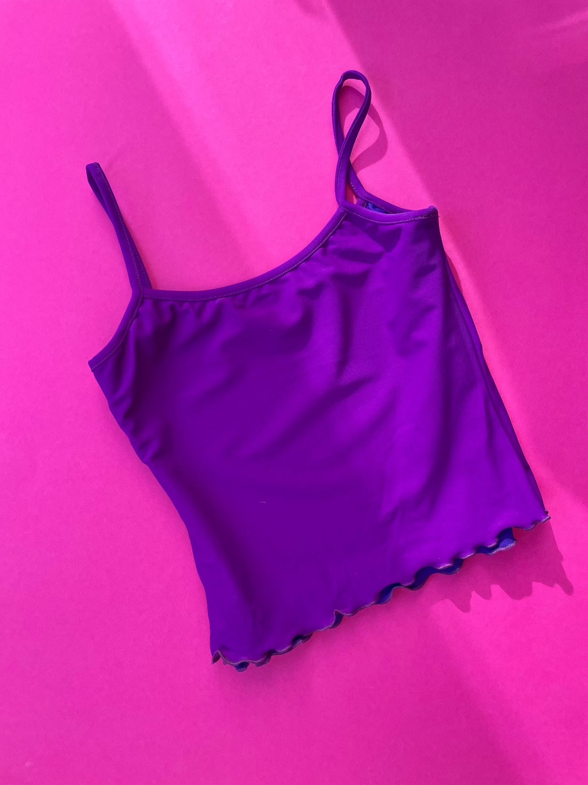 Sherris: Reversible Tank Bikini Top - Purple