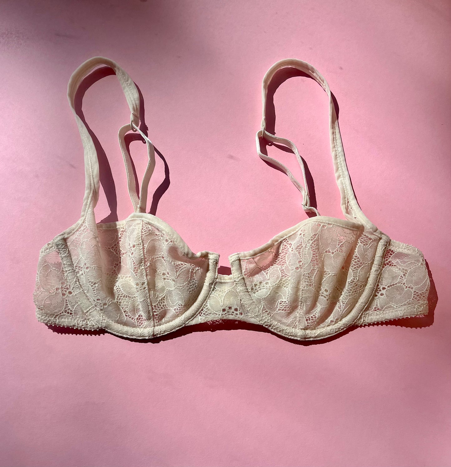 Yasmine Eslami: Louise Lace Balcony Bra - Sand