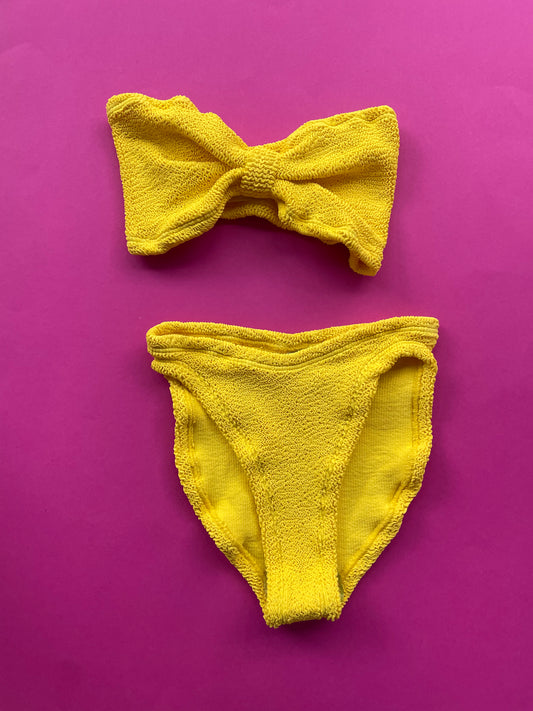 Hunza G: Jean Strapless Bikini Set - Sunflower