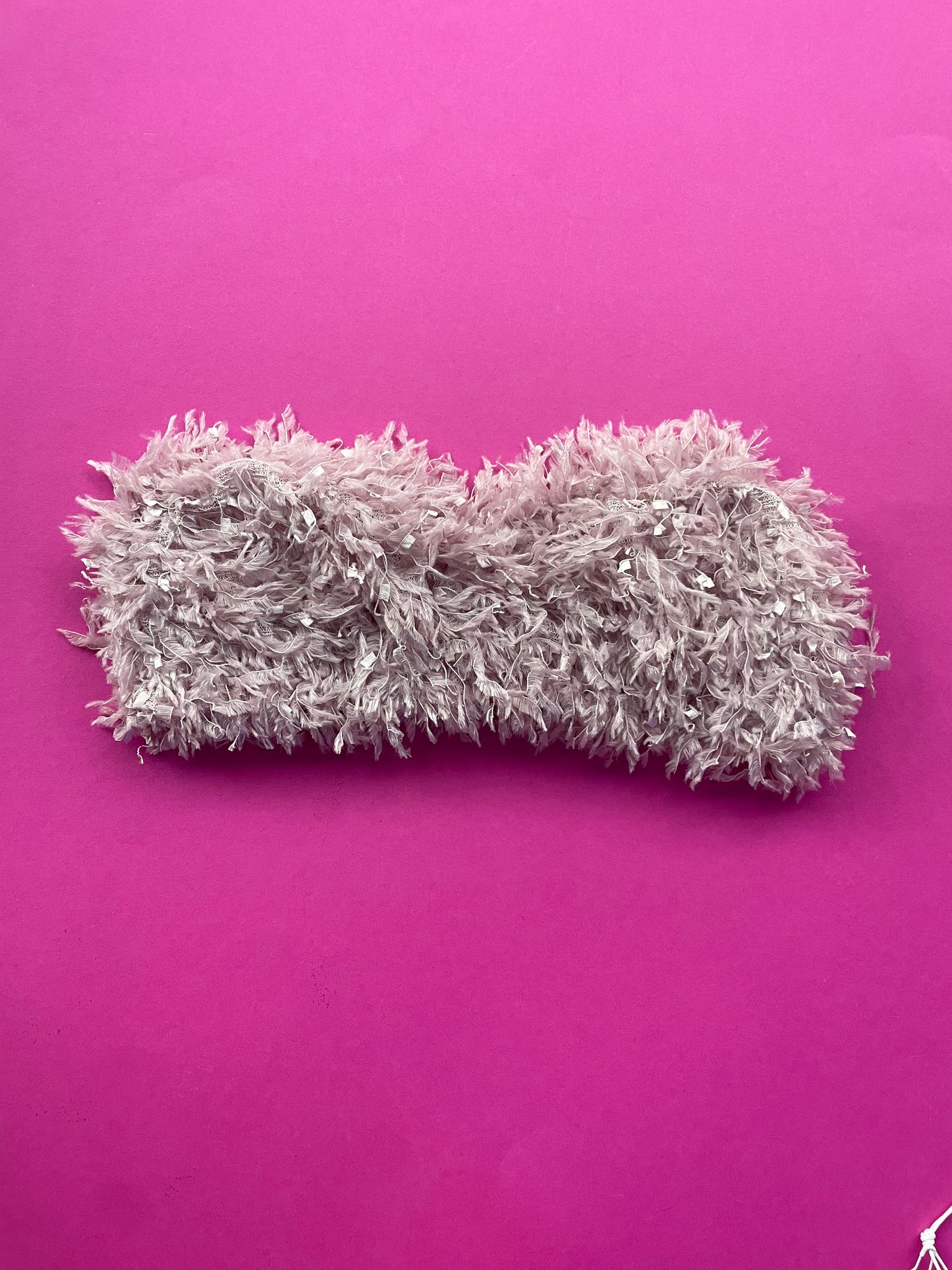 Miss Crofton: Heather Feathered Bandeau Bra - M, Last One!
