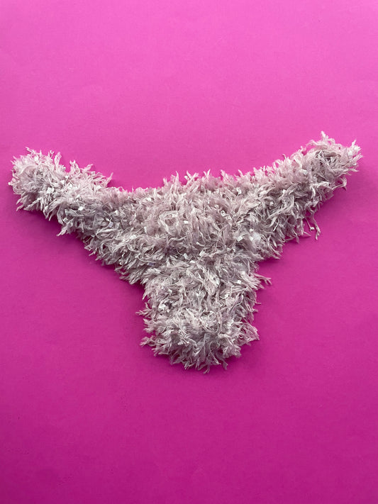 Miss Crofton: Heather Feathered Cheeky Brief - Pink