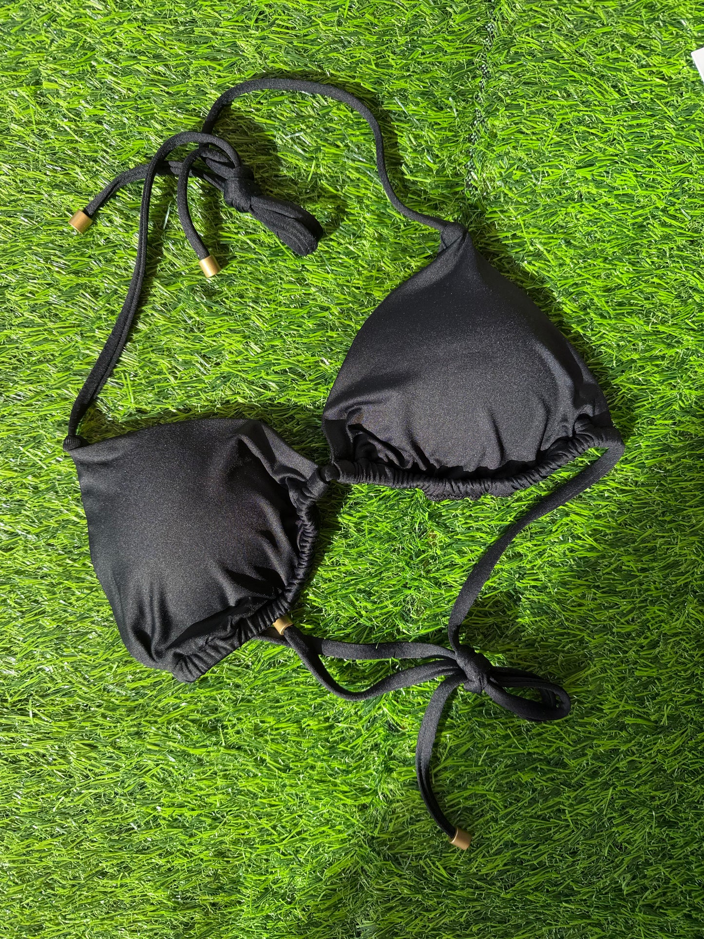 Vitamin A: Gia Padded Triangle Bikini Top - Black