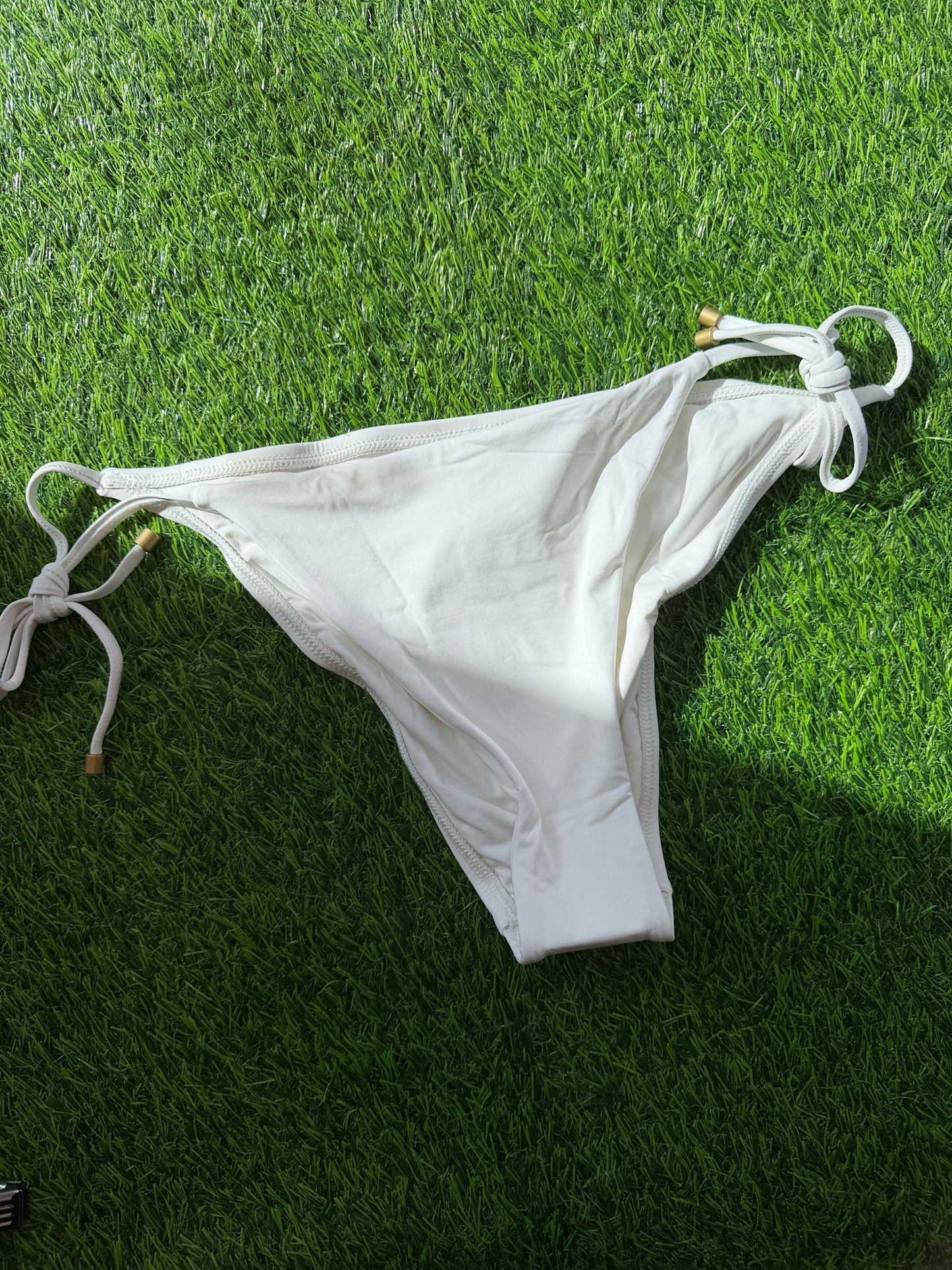Vitamin A: Elle Tie Side Bikini Bottom - White
