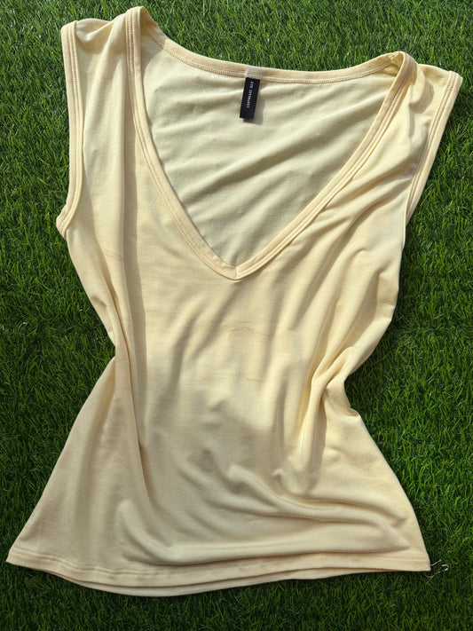 Kye Intimates: Recline Bamboo Shell Top - Limoncello