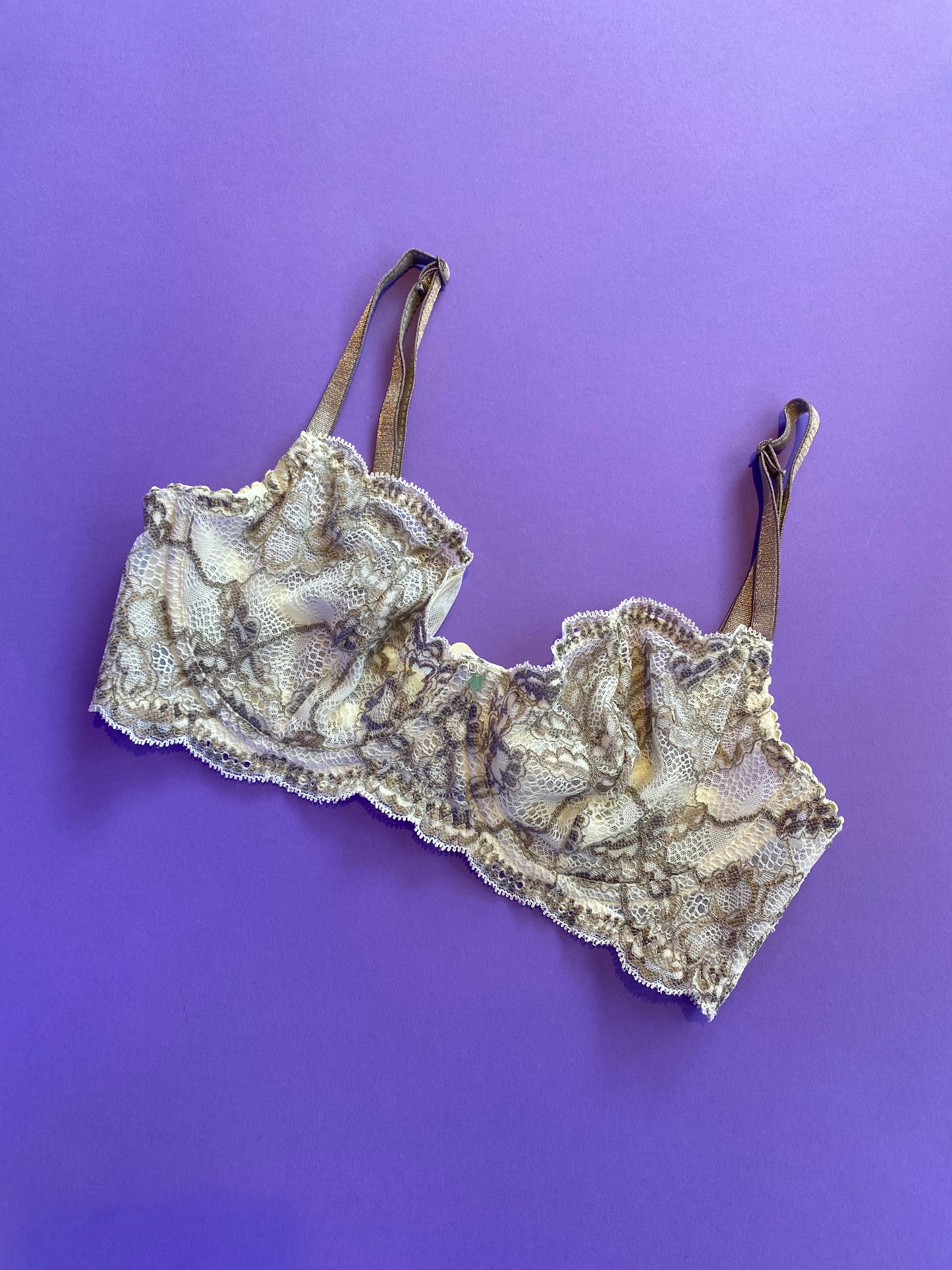 Clo: Fortuna Lace Demi Underwire Bra - White Storm