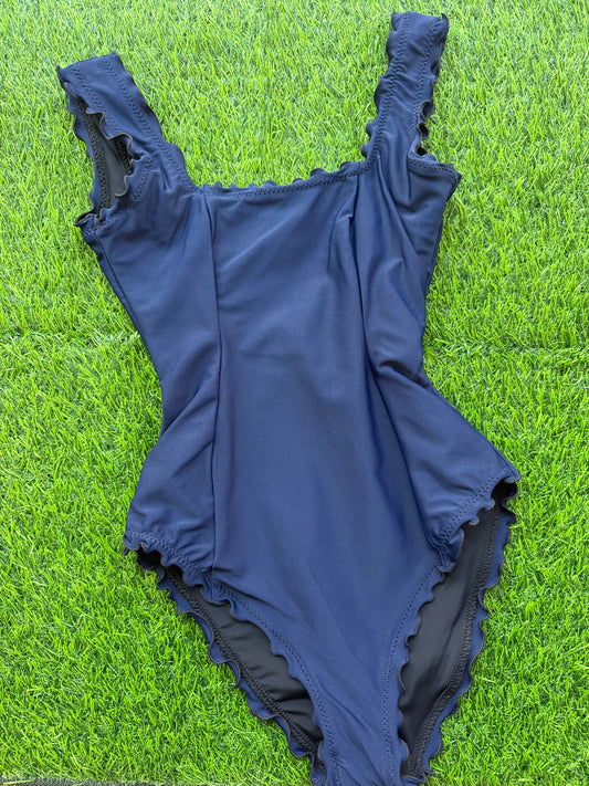 Sherris: Corset One Piece -Navy