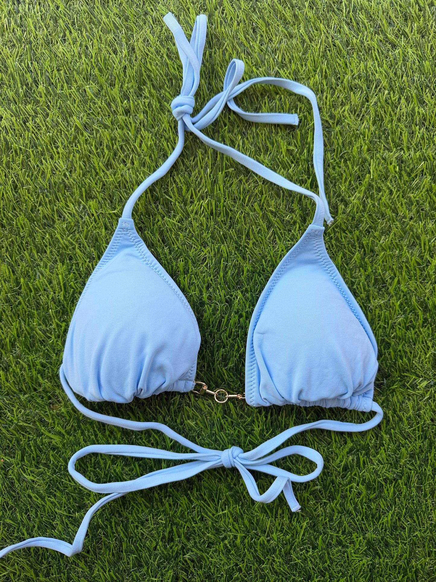 Melissa Odabash: Menorca Horsebit Triangle Bikini Top - Oasis