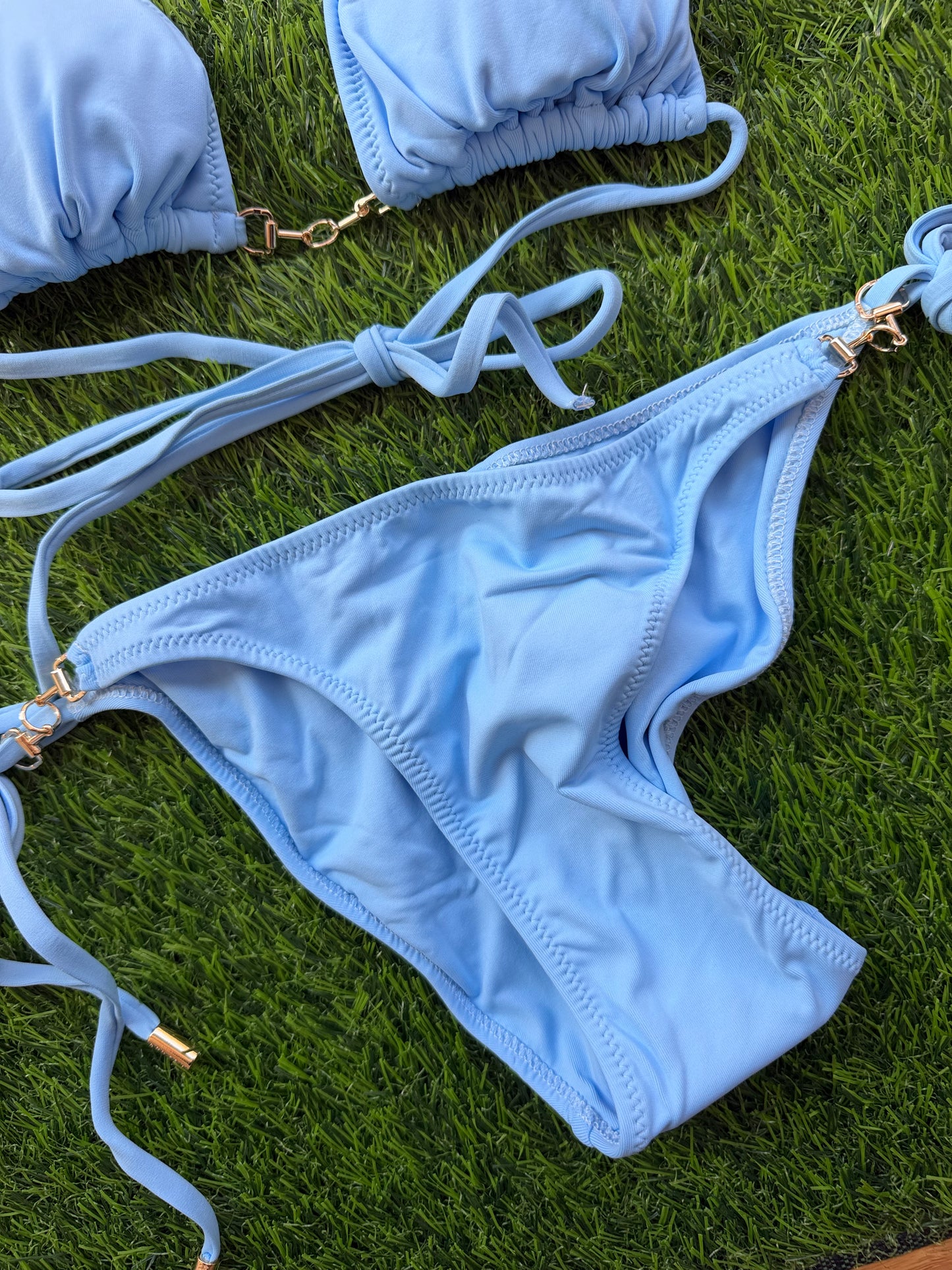 Melissa Odabash: Menorca Horsebit Side Tie Bikini Bottom - Oasis