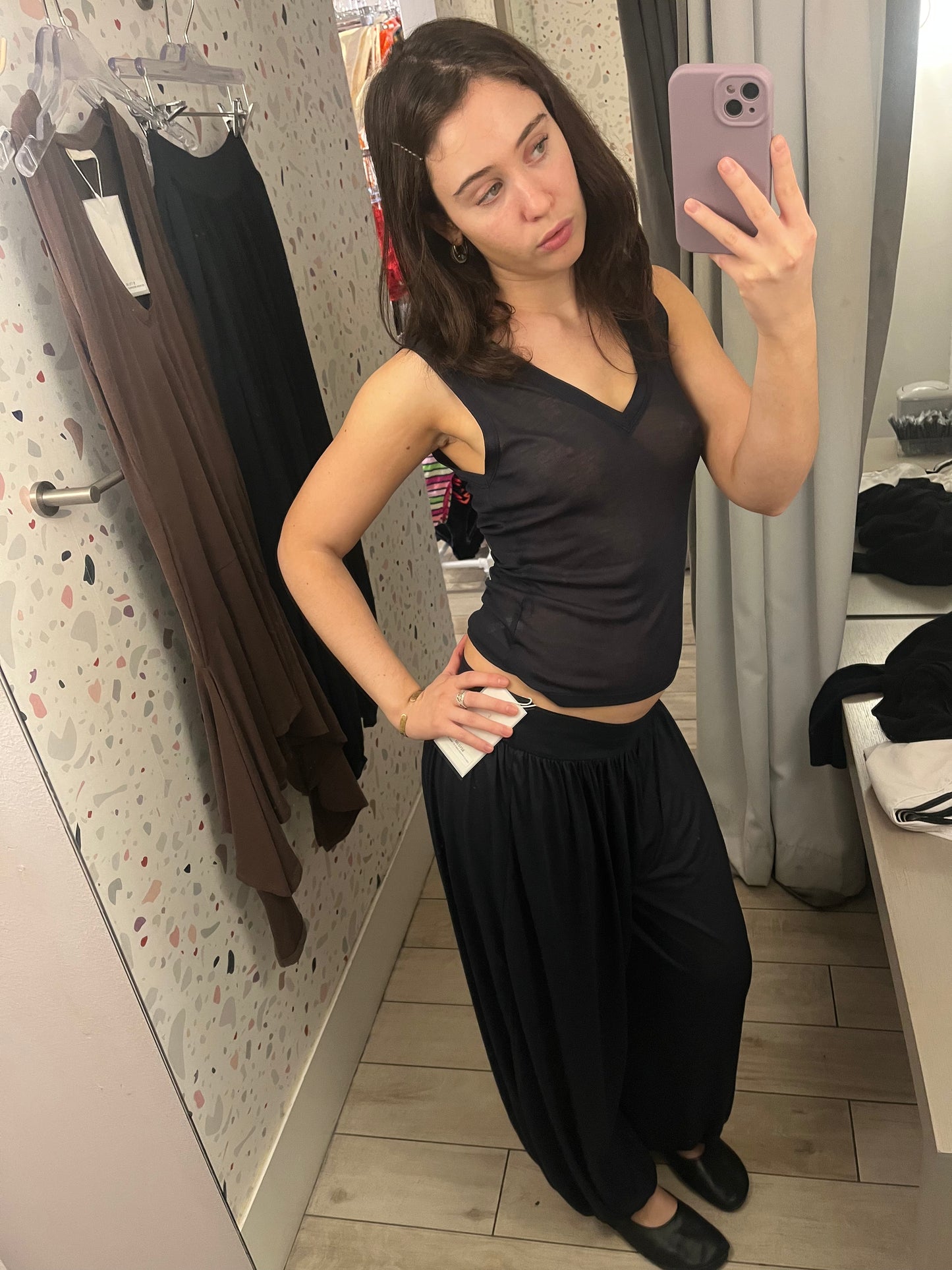 Belle Anna: Morning Top - Navy