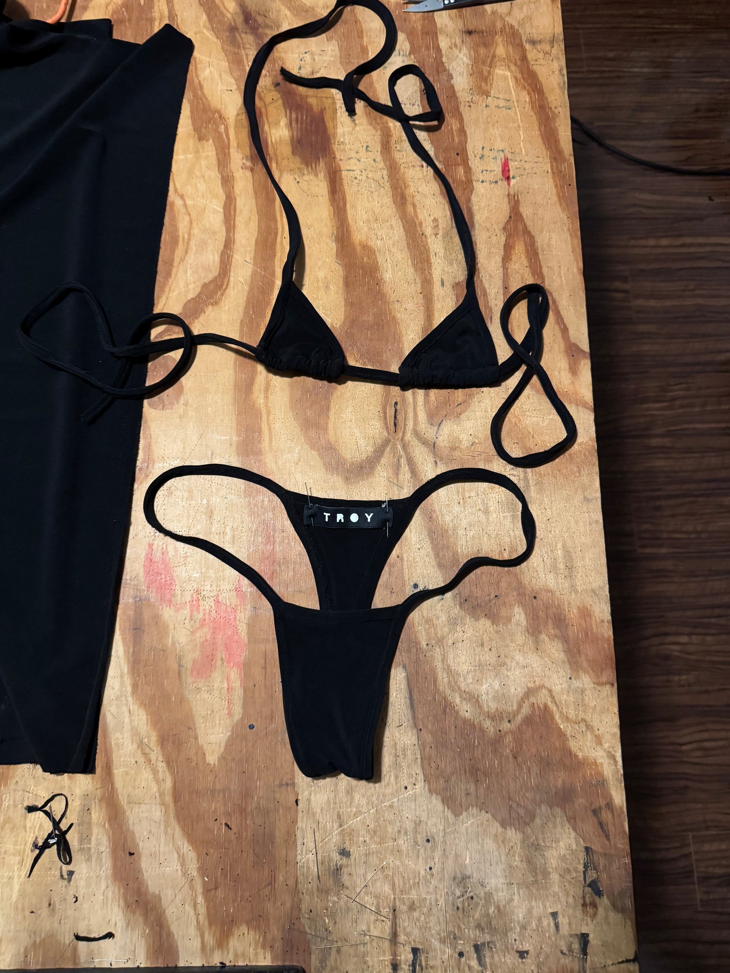 *PRE-ORDER- TROY: Micro Thong Bikini Bottom - Black