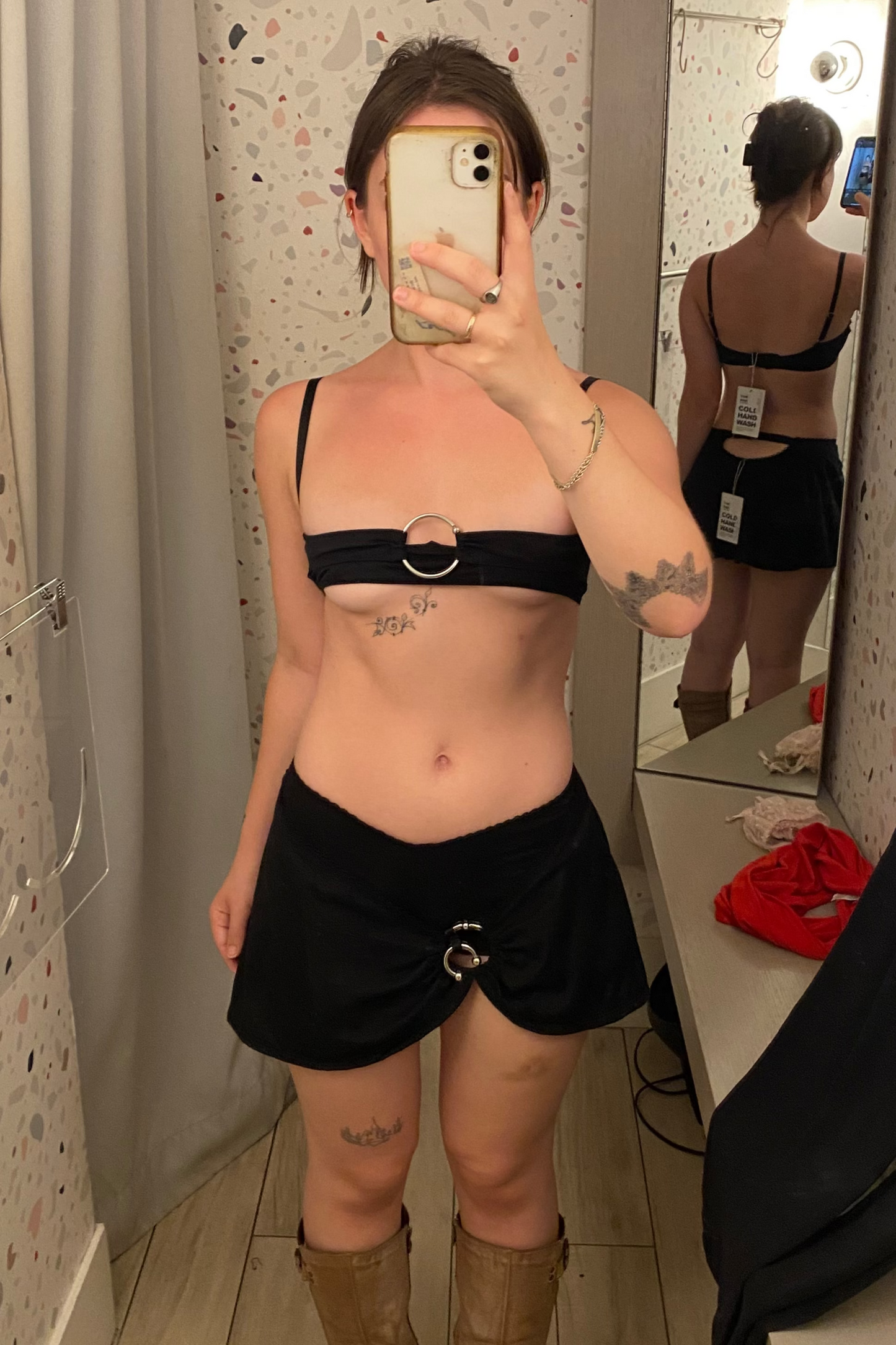 The End: 2 Become 1 Mini Skort - Black